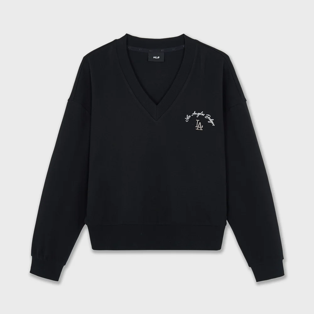 女裝 基本款 V領 衛衣 LA (Black)