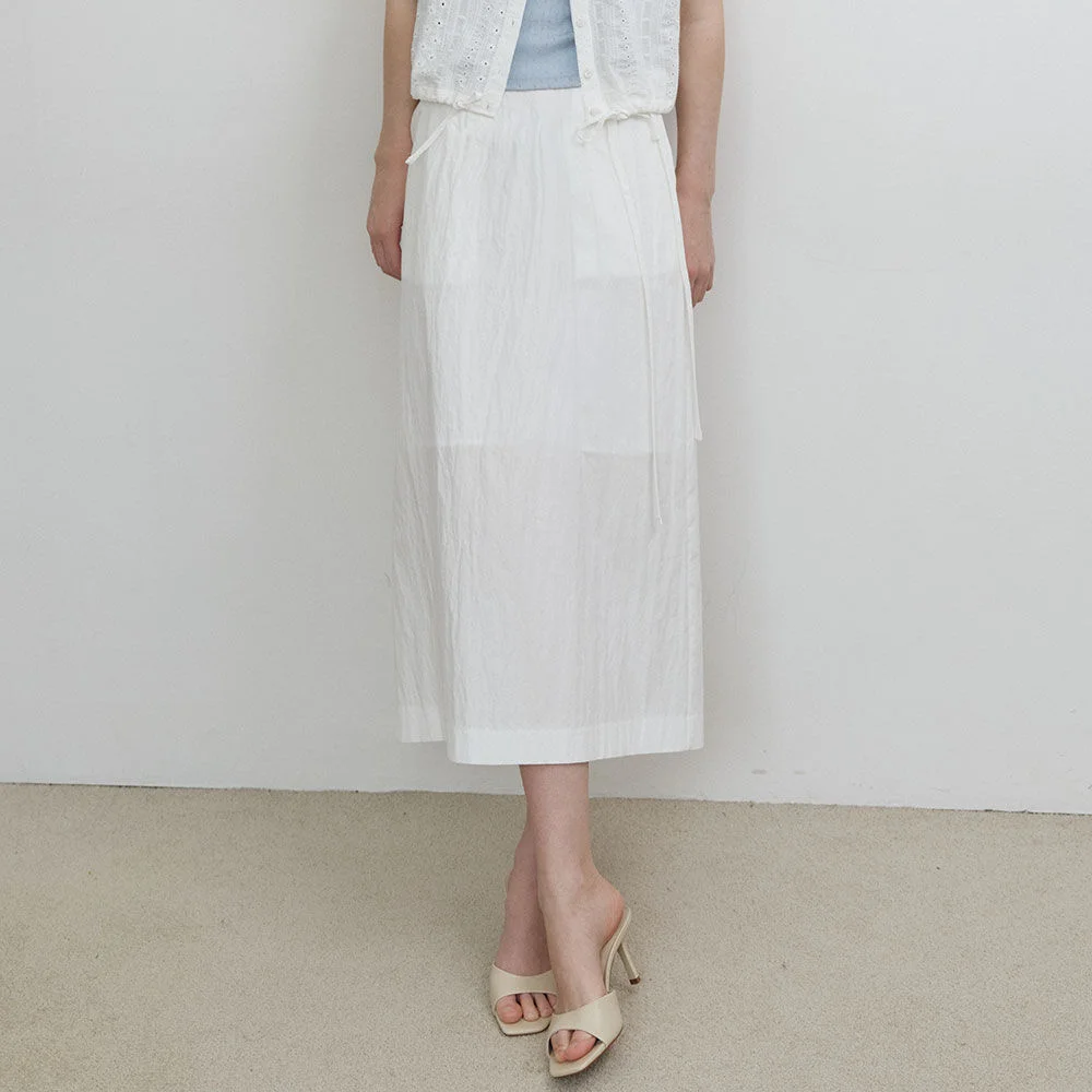 H-line midi skirt _Ivory