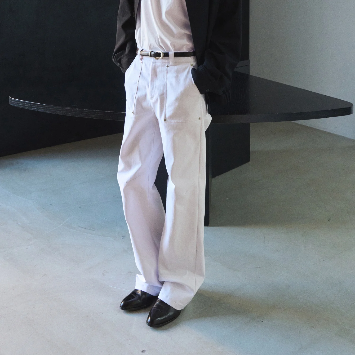 WIDE LEG DENIM PANTS