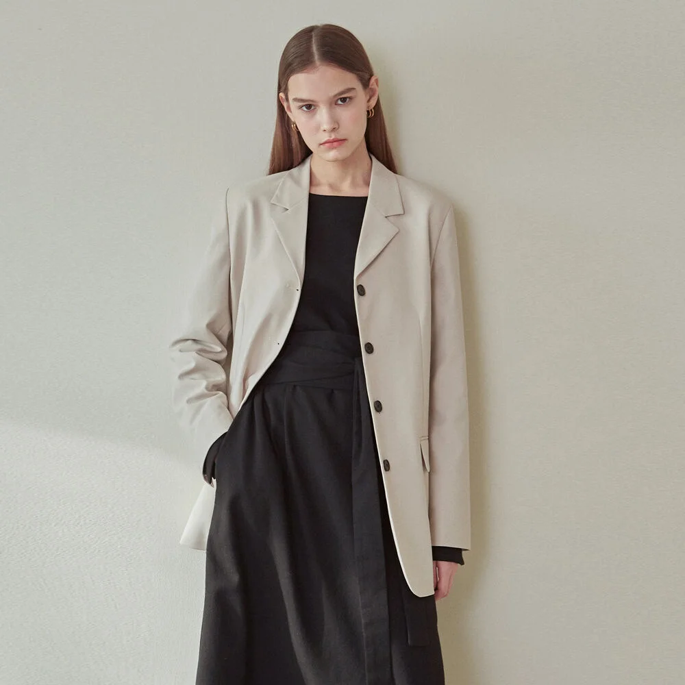NEW CLASSIC SINGLE JACKET_BEIGE