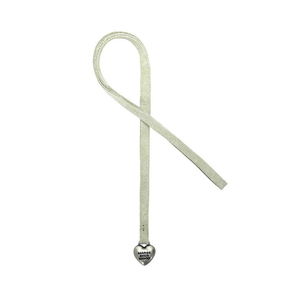 HEART CHARM_blond wood suede