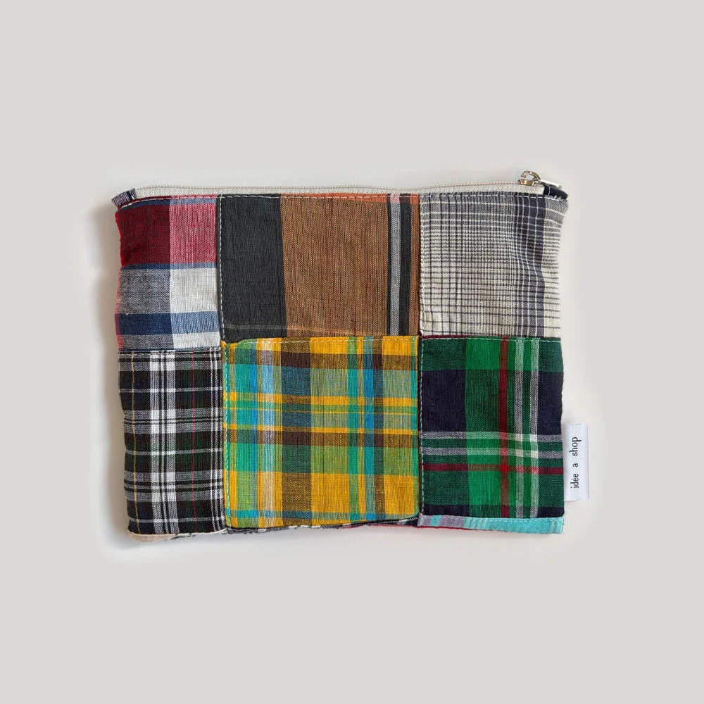 Patchwork Pocket Pouch / Yellow 口袋 化妝袋