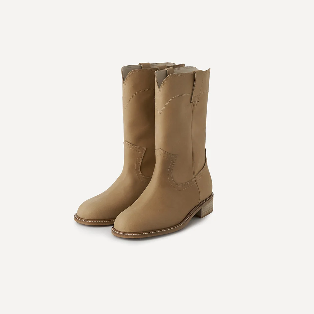 WEDNES HALF BOOTS (NATURAL CAMEL)