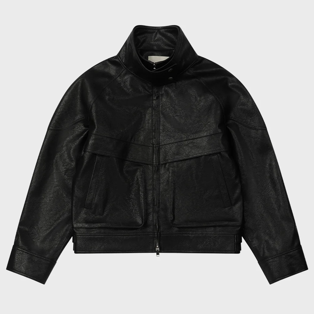 CONSTRUCT PANEL JACKET IN BLACK