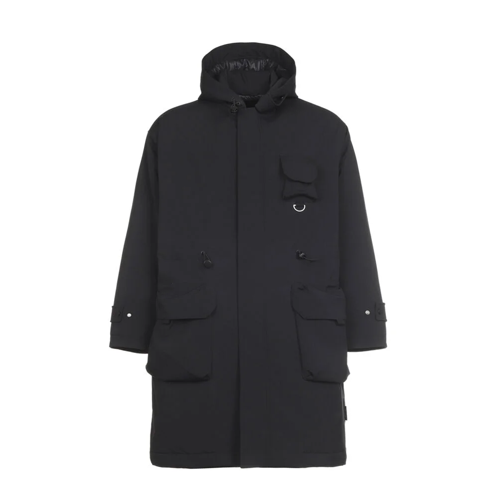 Multi Pocket Hoodie Coat (BLACK)