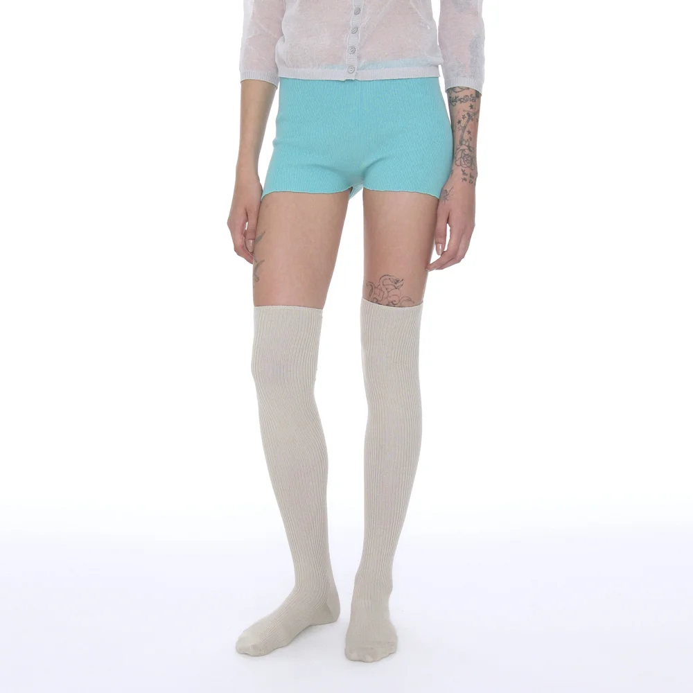 PWC RIBBED KNIT MICRO SHORTS_EMERALD