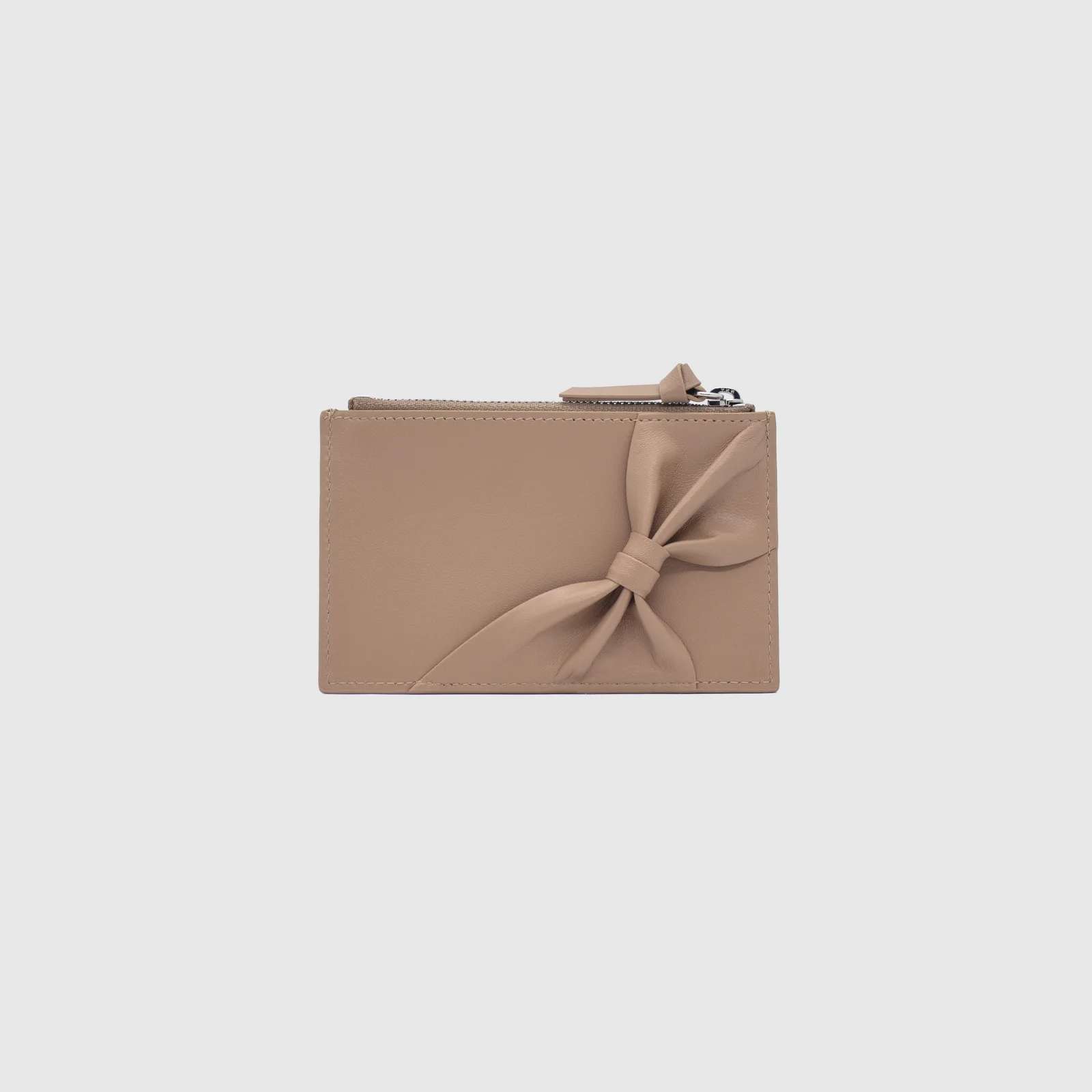 Bow Sheep Leather Cardwallet_Beige
