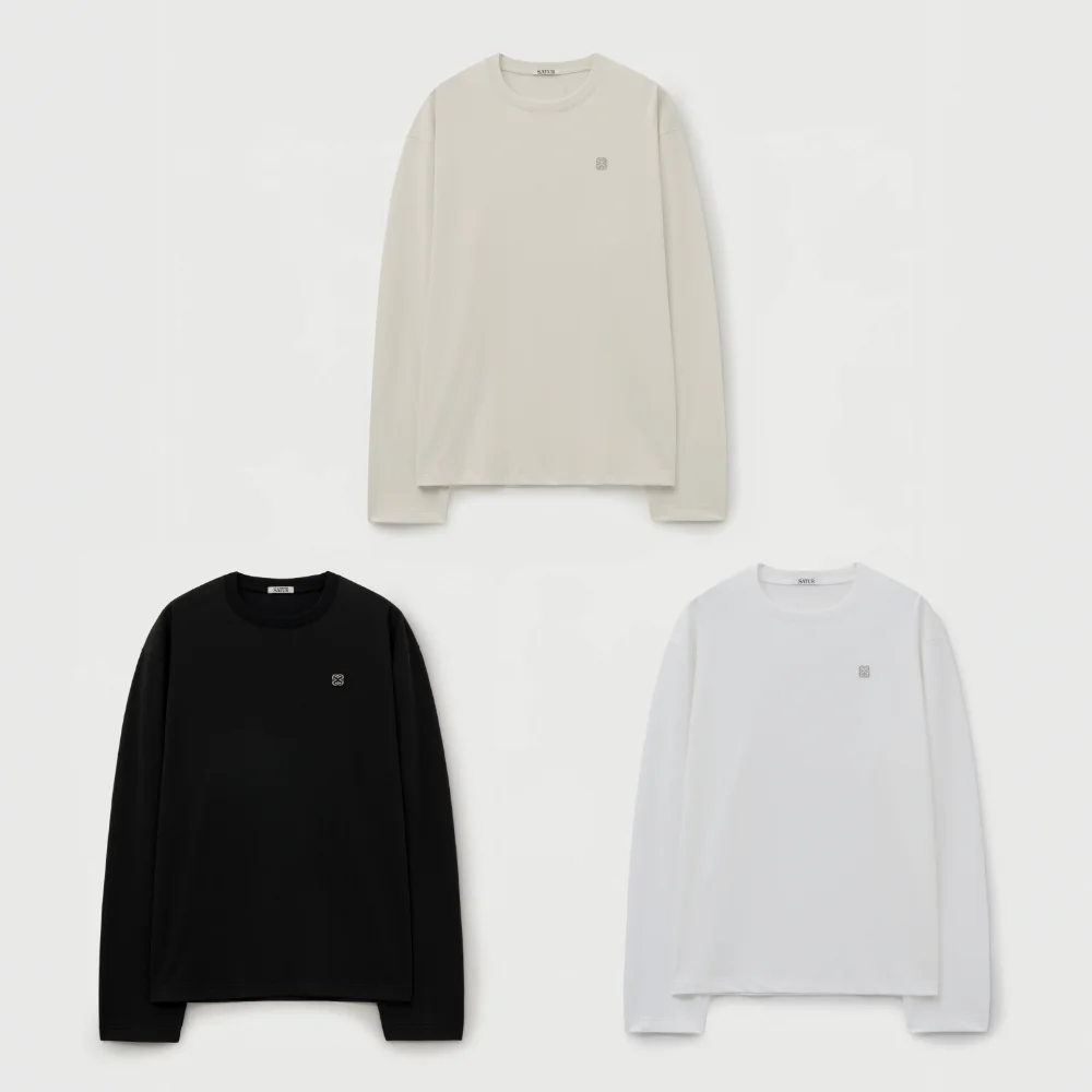 全 日 比馬棉 舒適 長 衣袖 3COLOR