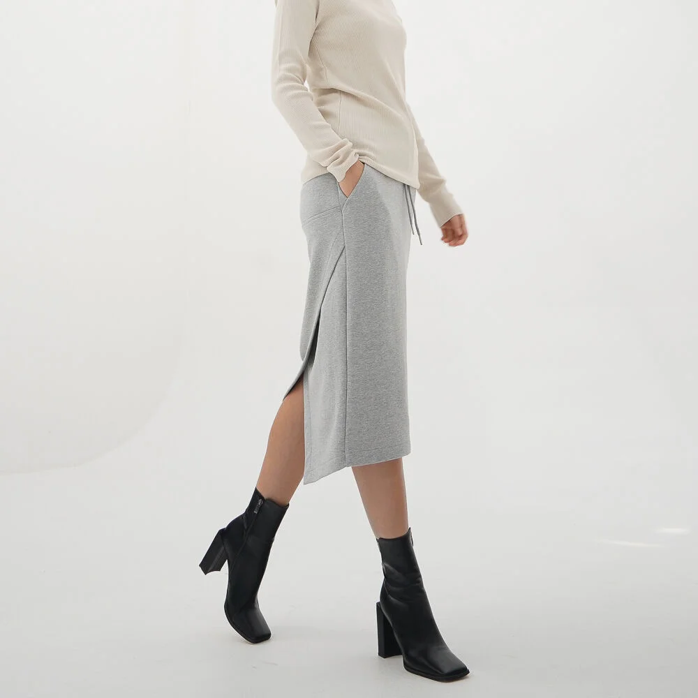 Terry Bending Skirt_Grey