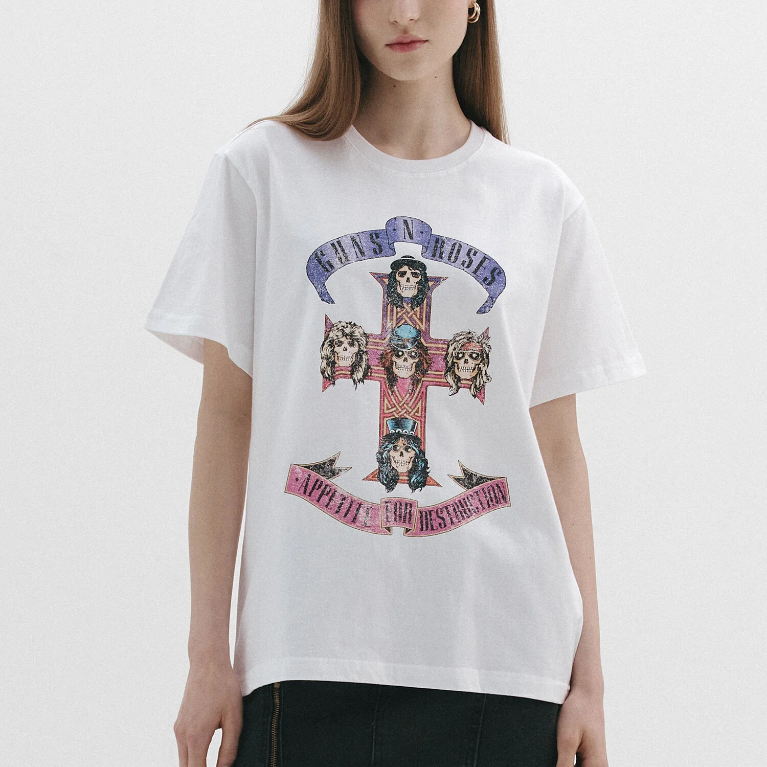 GNR AFD PINK CROSS WH (BRENT2357)