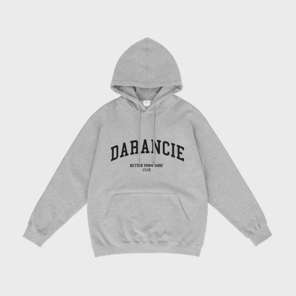 DARANCIE HEAVY OVERFIT HOODIE - GREY