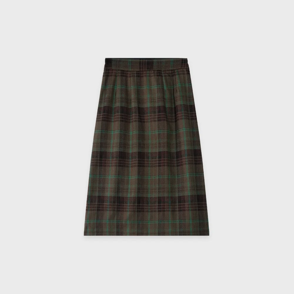 Pin-up checkered Skirt (Green)