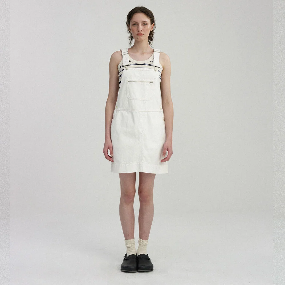 Toffe cotton overall skirt (White)
