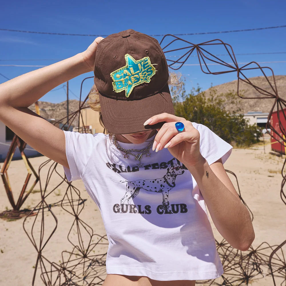 CALIE BABES PATCH BALL CAP BROWN