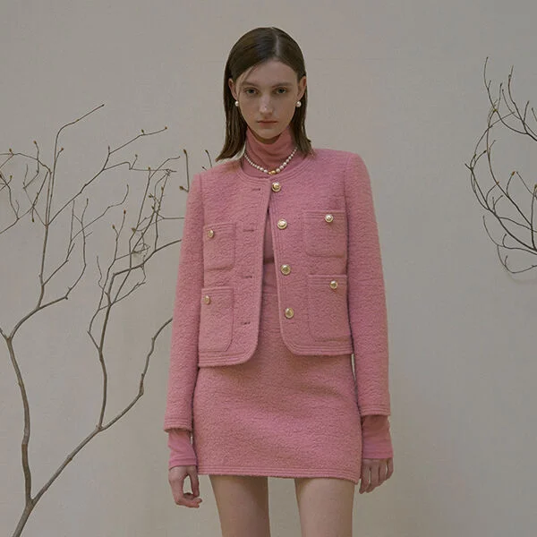 WOOL BOOKLE SET-UP MOS JACKET (JK-2768)