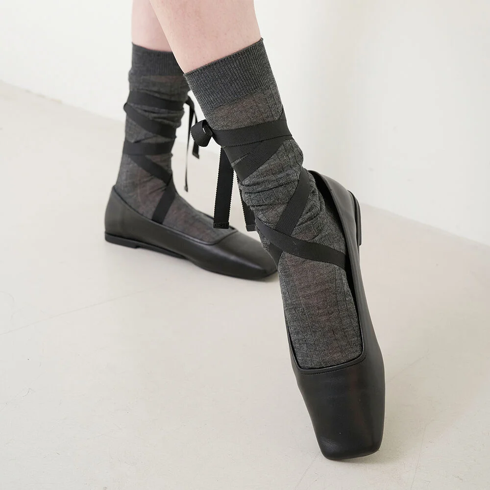 Gigi Ballet Flats Black