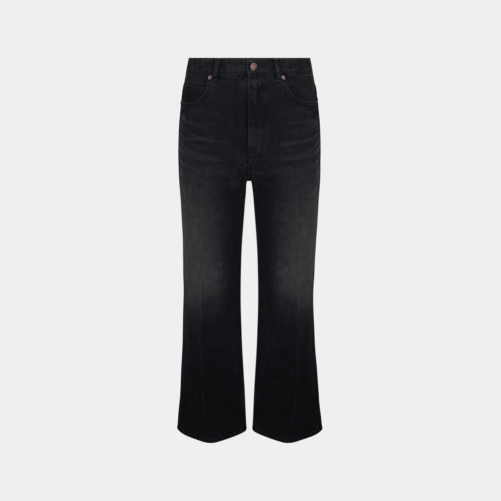 (M) TIMELESS WASHED FLARED JEANS - BLACK