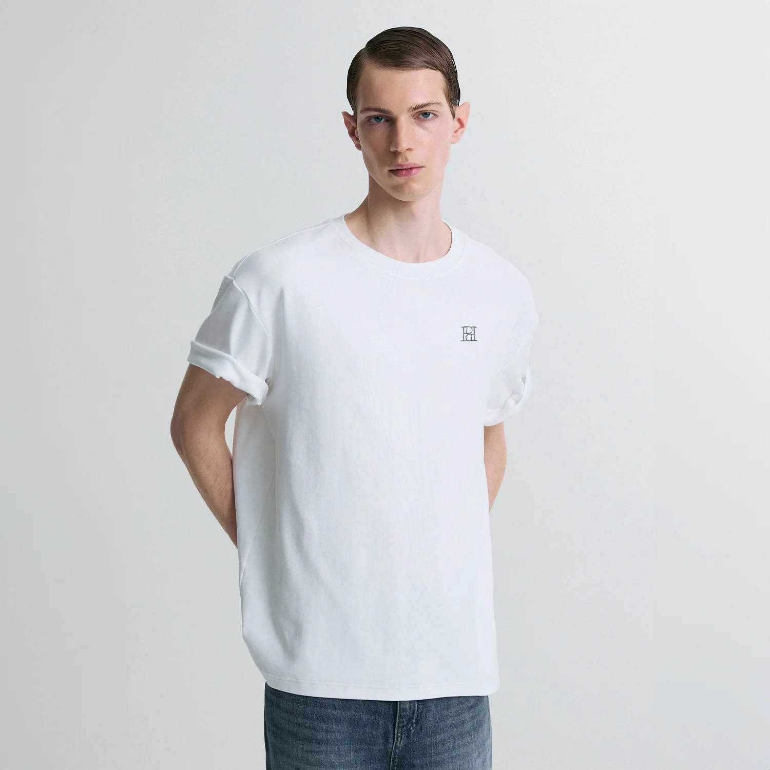 LOGO EMBROIDERED T-SHIRT WHITE