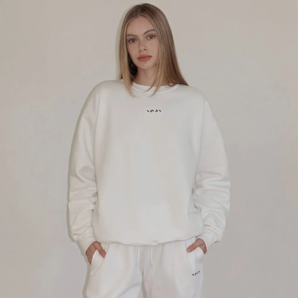 Fleece Oversized Sweatshirt 白色