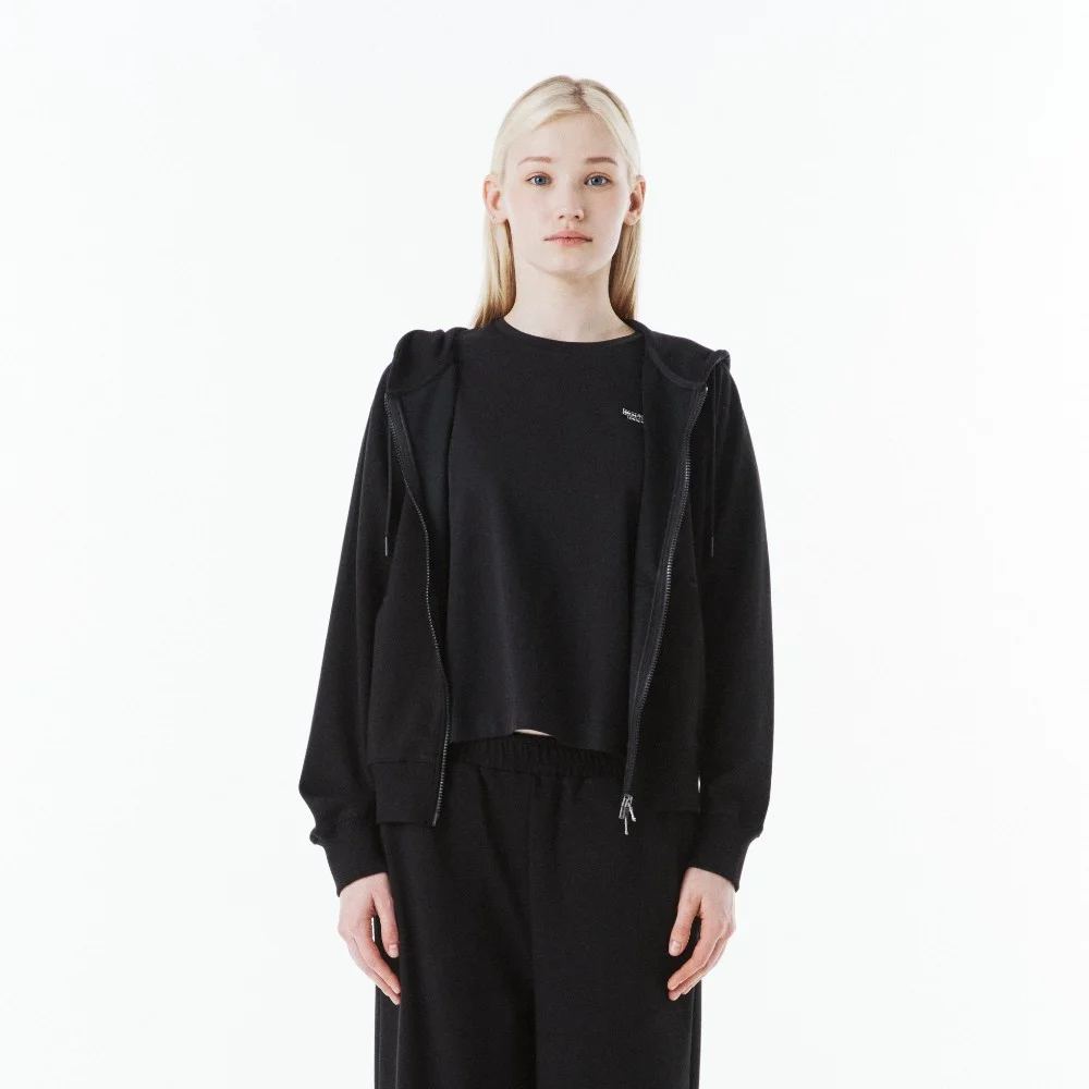 W HOODED ZIP-UP - BLACK (P261WFT160)