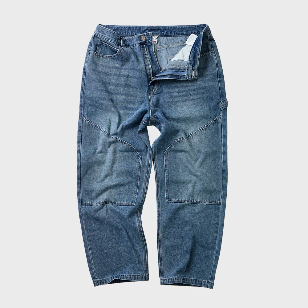 DENIM WIDE CARPENTER PANTS BLUE
