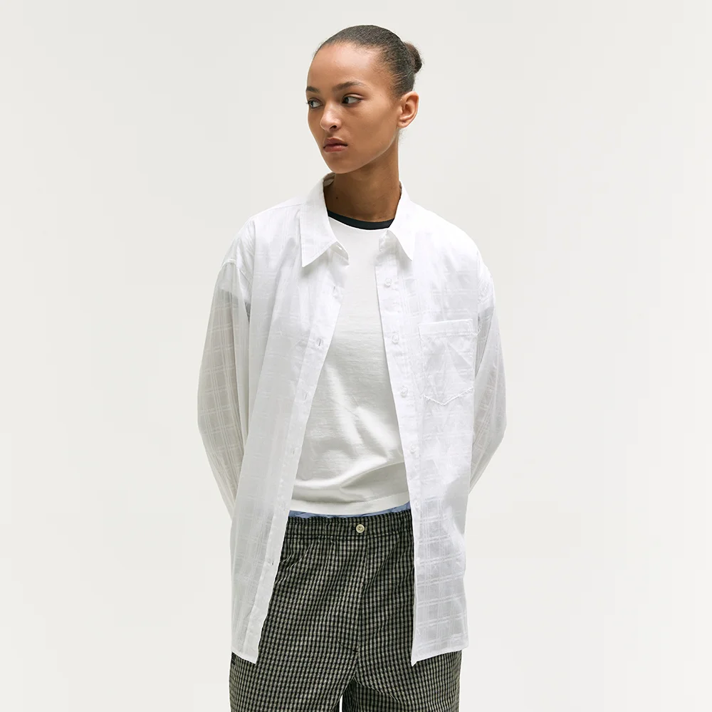 COTTON DOBBY SHIRT_white