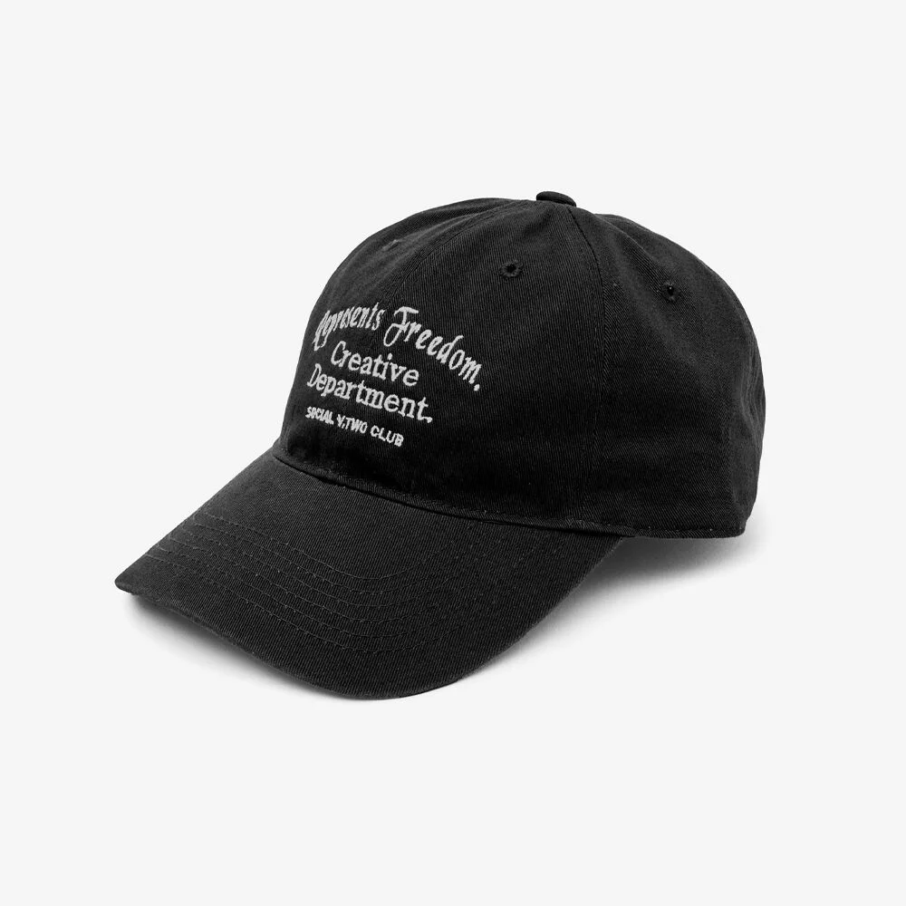 creative 純棉 棒球帽 (BLACK)