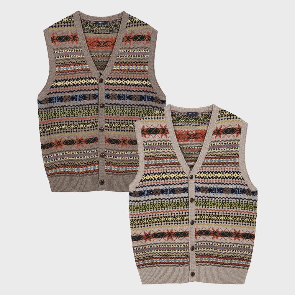 Ordinary Fair Isle 開襟外套 - 2 COLOR