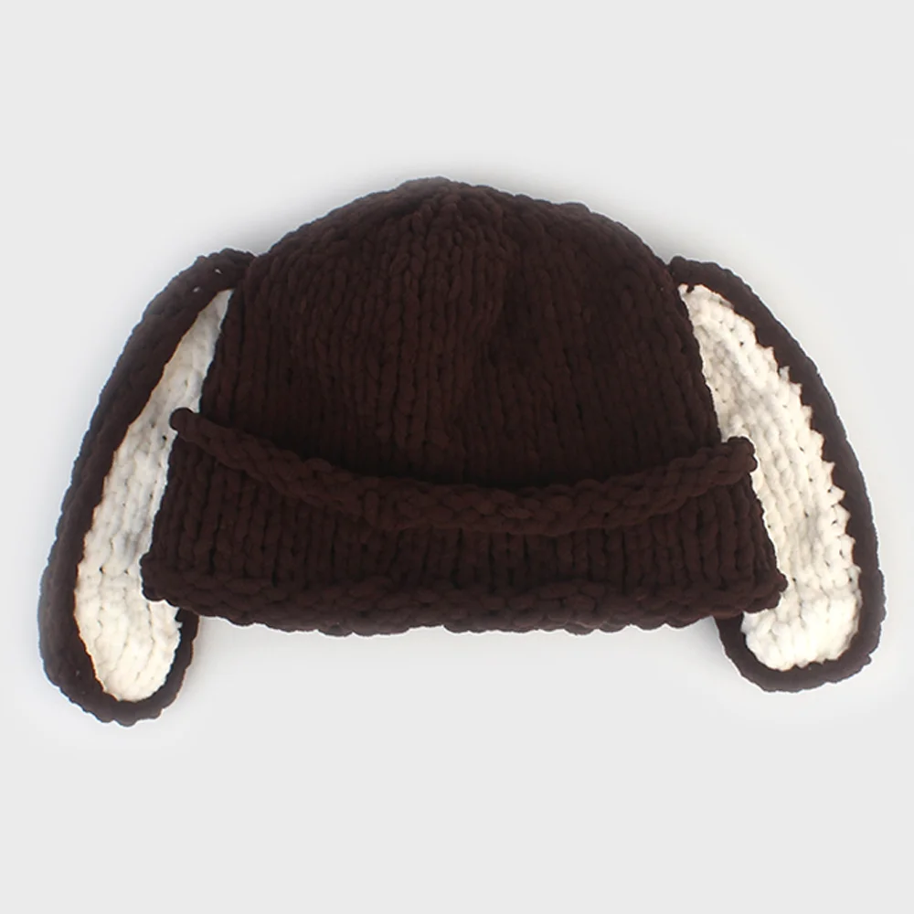 Rabbit Brown Knit Beanie 兔耳冷帽