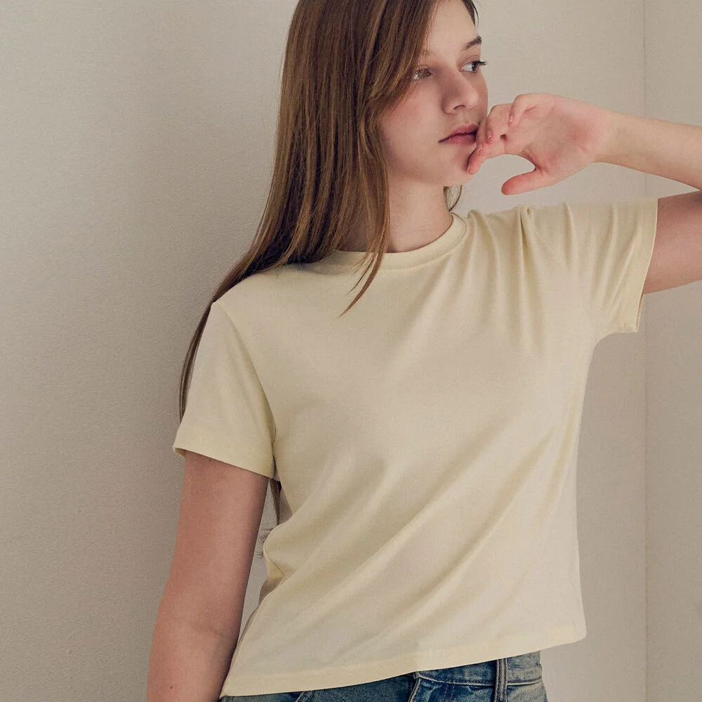 Daily modal crop tee_5 Colors