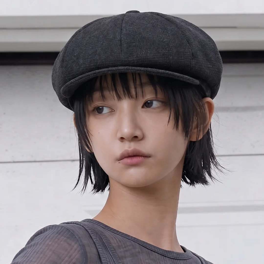 Glen 格紋 秋季 冬季 經典 報童帽 獵人帽 BIG APPLE / MODS GLEN / BLACK