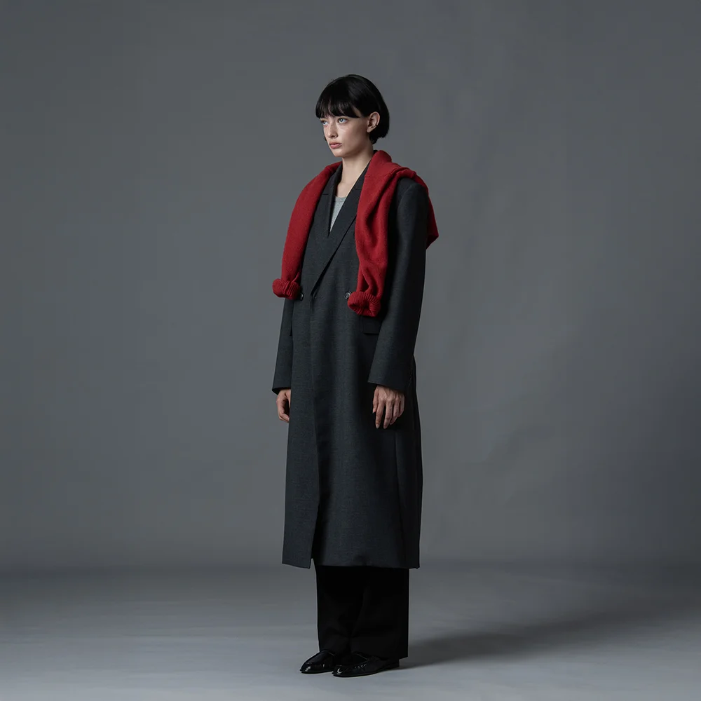 Luid Tailored Long Coat (Charcoal)