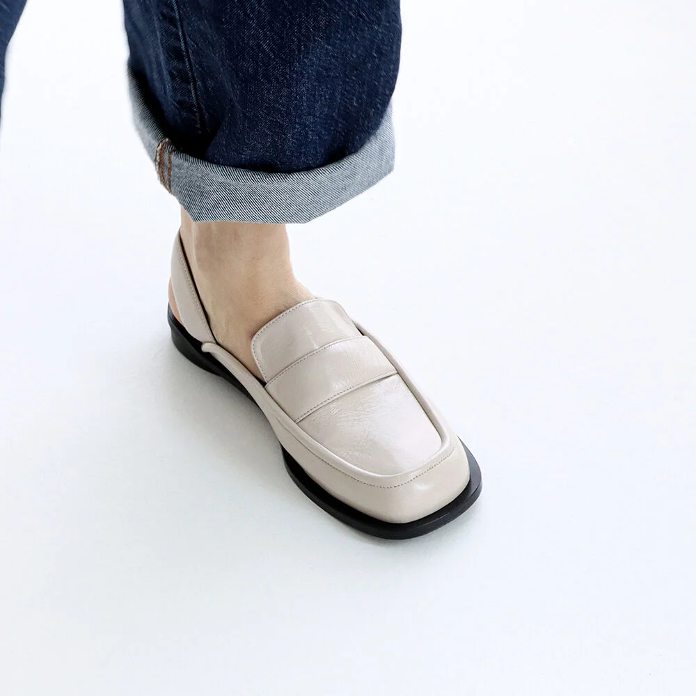 Rolling Backopen Loafer_21506_cream