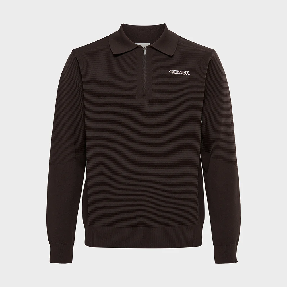 AERO KNIT (Aero 針織衫) 男裝 長袖 Polo T恤_Brown_DMU25261E7