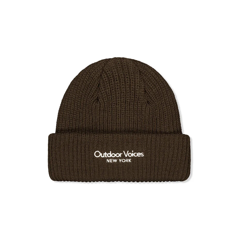 CLASSIC LOGO NY CUFF BEANIE (BROWN)