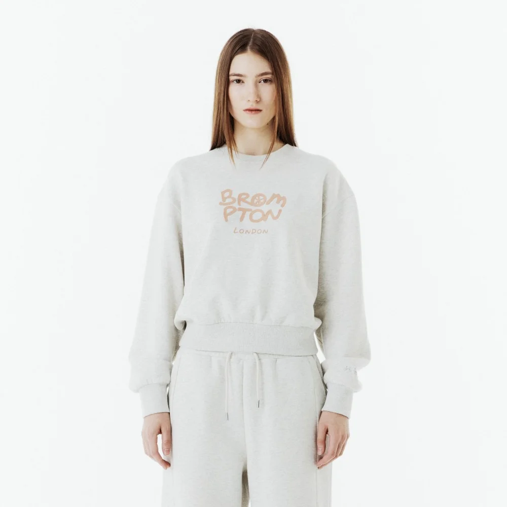 W BROMPTON LOGO GRAPHIC SWEATSHIRT - OATMEAL (P263WSW162)