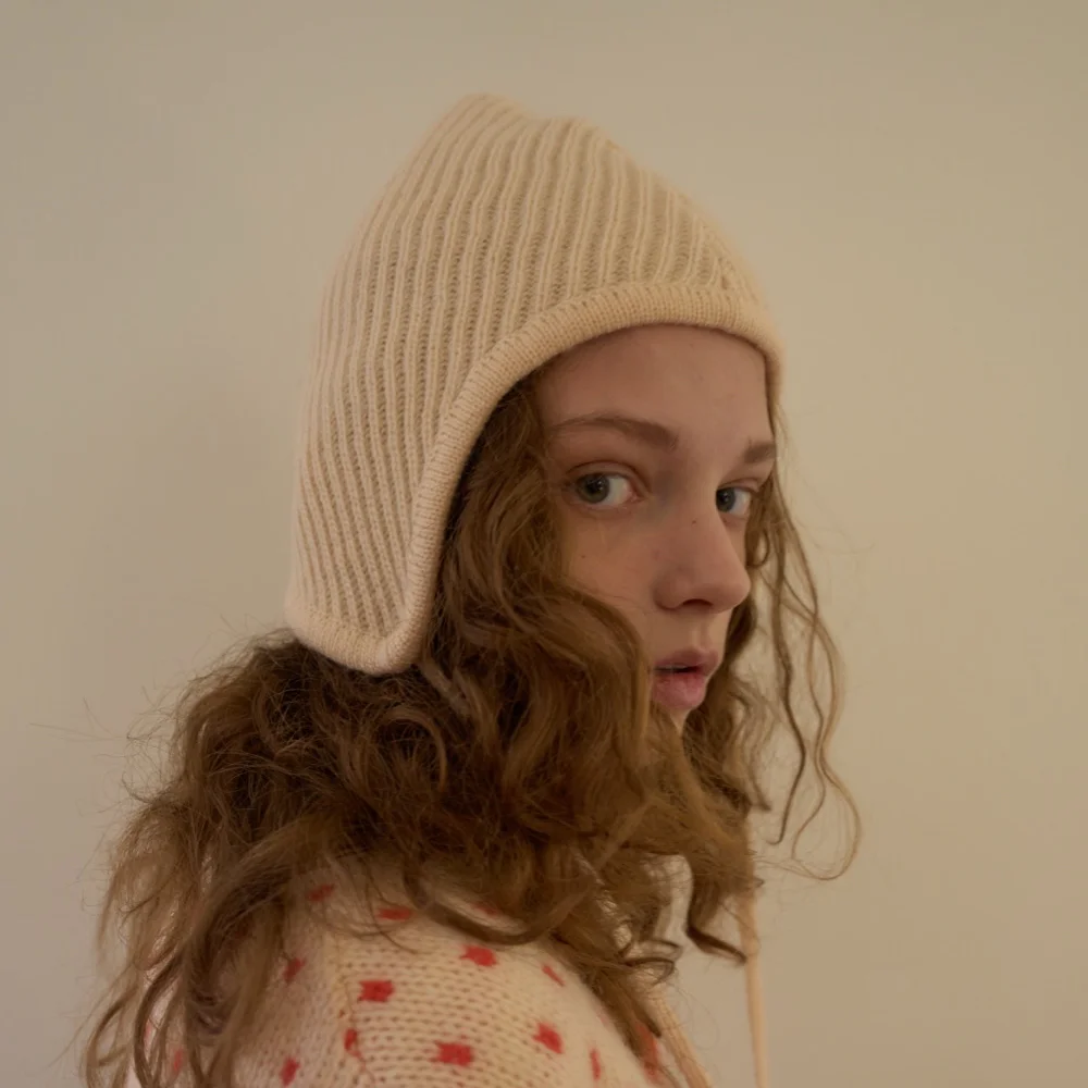 Saalty House Trooper Knit Beanie / Peach