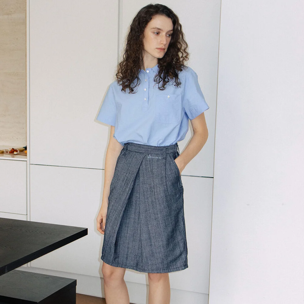 Double Wrap Skirt (Indigo)