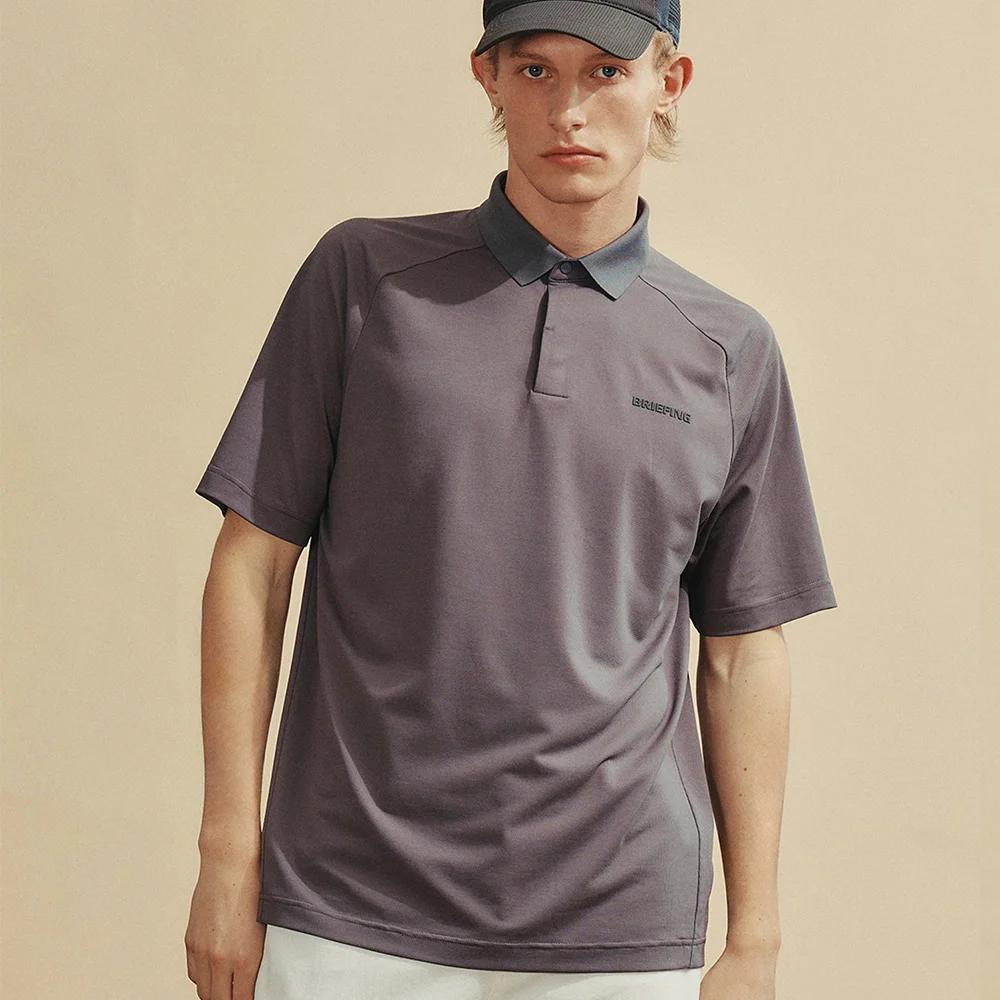 MENS FLAG GRAPHIC POLO SHIRT_CHARCOAL GREY