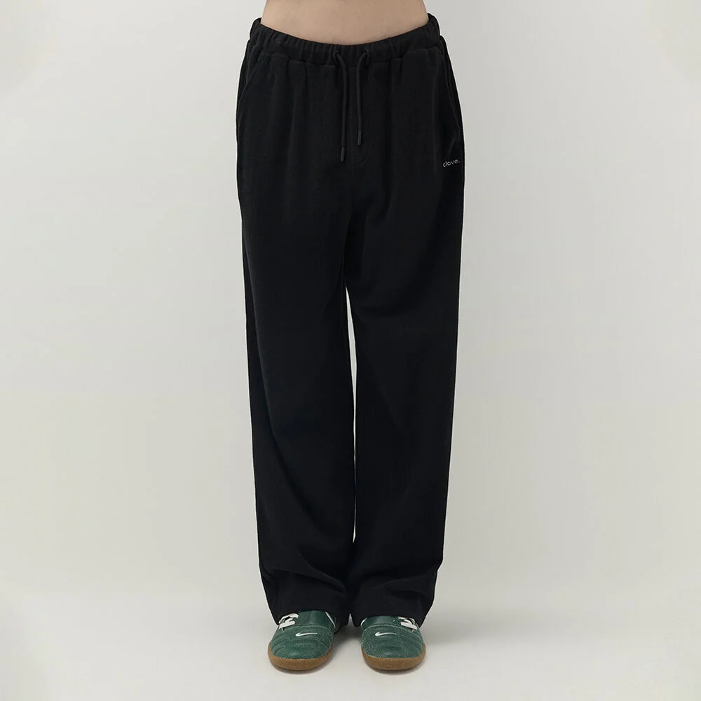 Terry Loose-Fit Pants (Black)