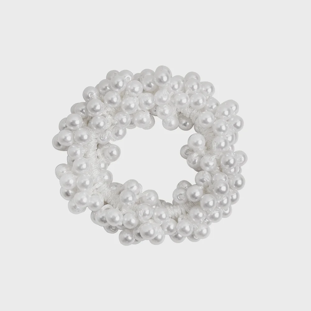 HTY005 Ivory pearl hair tie