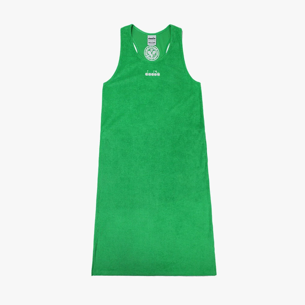 色 毛圈布 連衣裙 GREEN