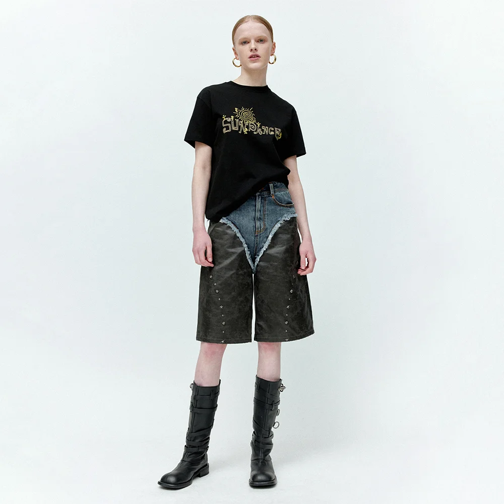 (ESSENTIAL) UNISEX SUN DANCE T-SHIRT atb1401u(BLACK)