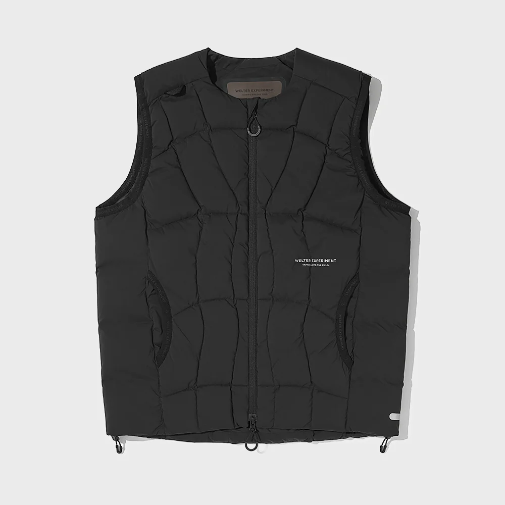 LAILA STITCH DUCK DOWN VEST_BLACK_WOL081