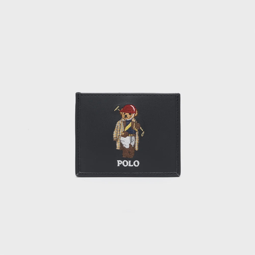Polo 熊 皮革 卡片 保護殼 (NAVY-410)
