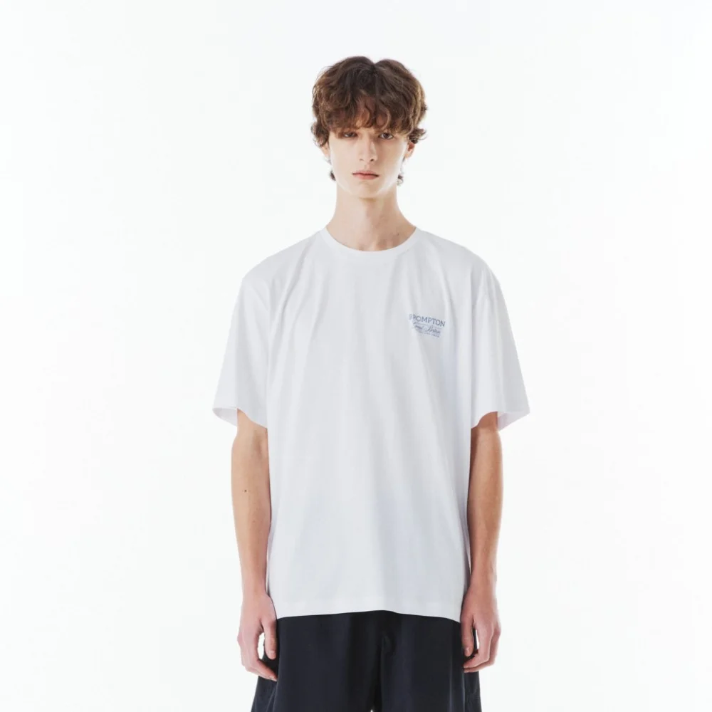 BROMPTON LETTERING HALF SLEEVE T-SHIRT - WHITE (P262UTS151)