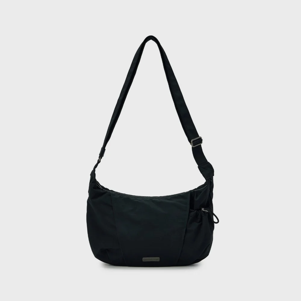 SIDE CUT DETAIL HOBO BAG - BLACK (P265ACR107)