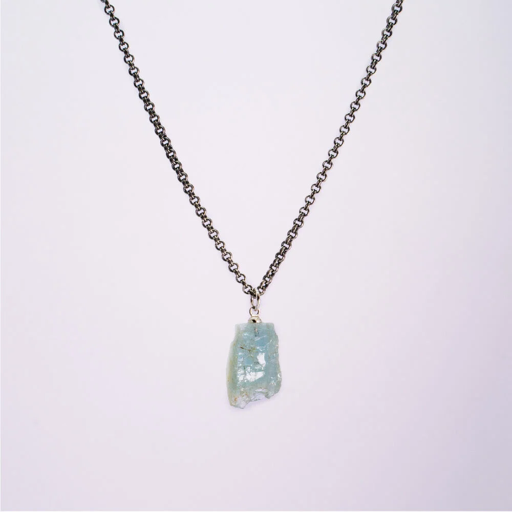 HR 323N_Aquamarine Necklace (Silver 925)