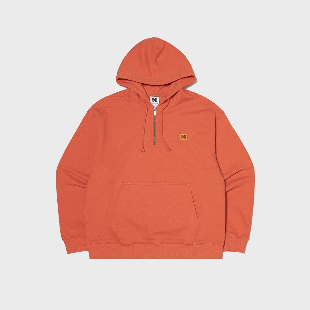 Kodachrome 薄膜 圖案 半拉鏈 連帽衫 ORANGE