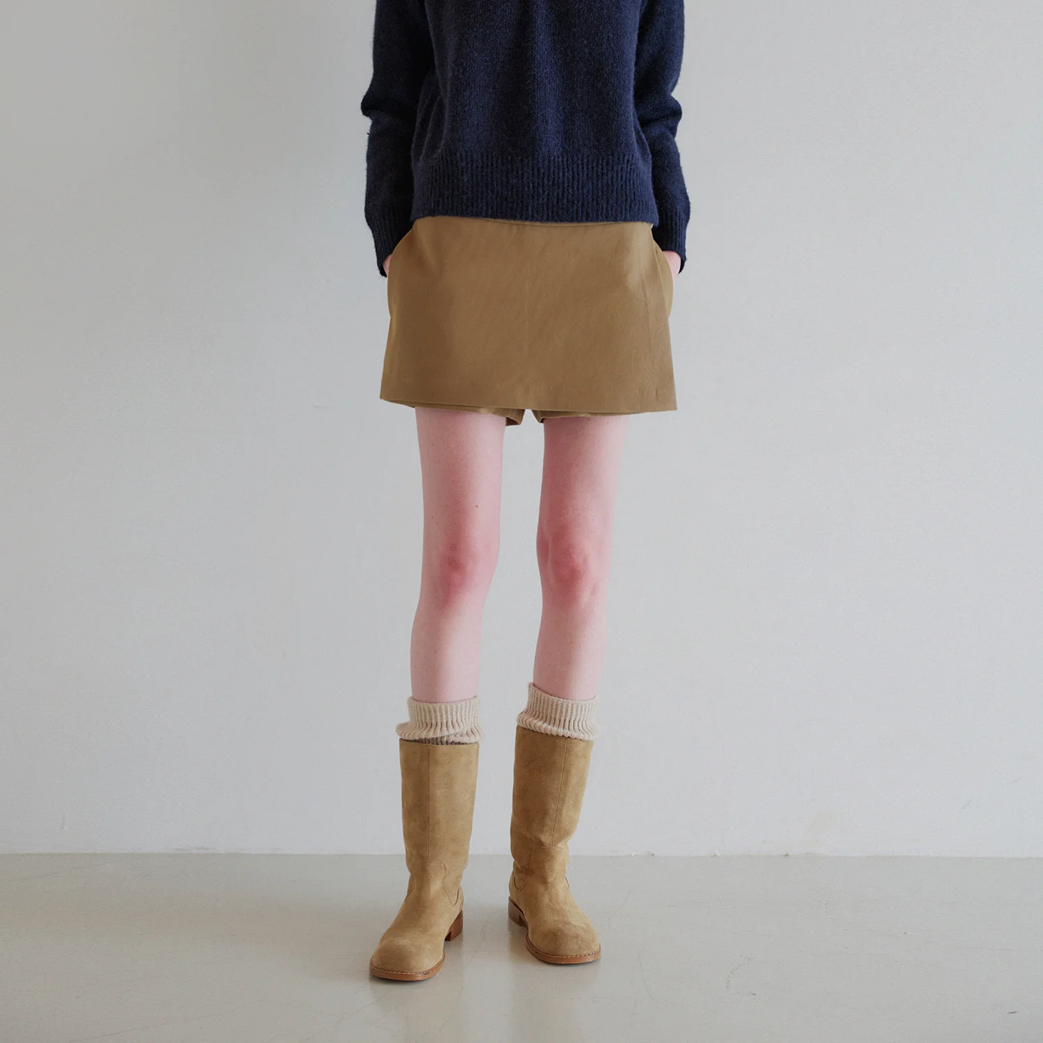 經典 麂皮 RAB 半身裙 褲子_Nubuck Beige